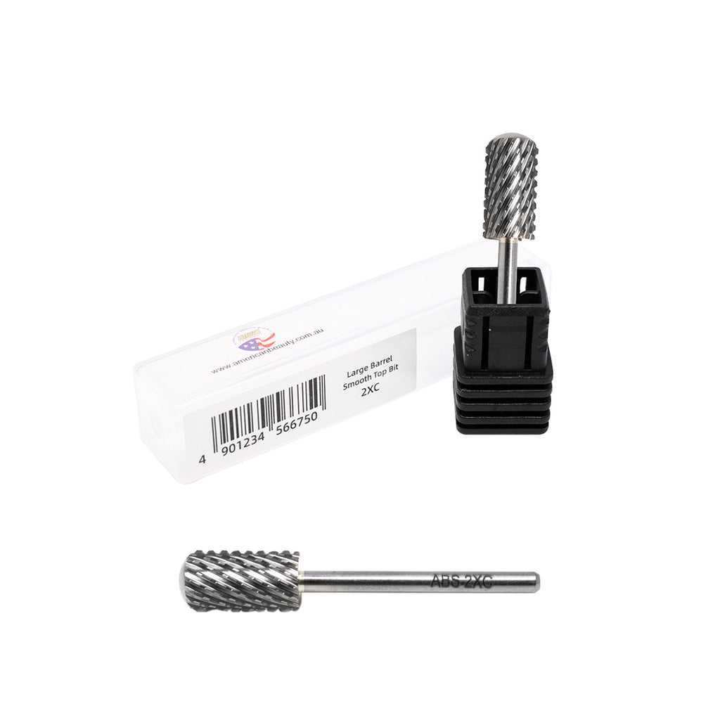 ABS Nail Drill Bit &#8211; Large Barrel Smooth Top Bit 2XC 3-32 Silver
