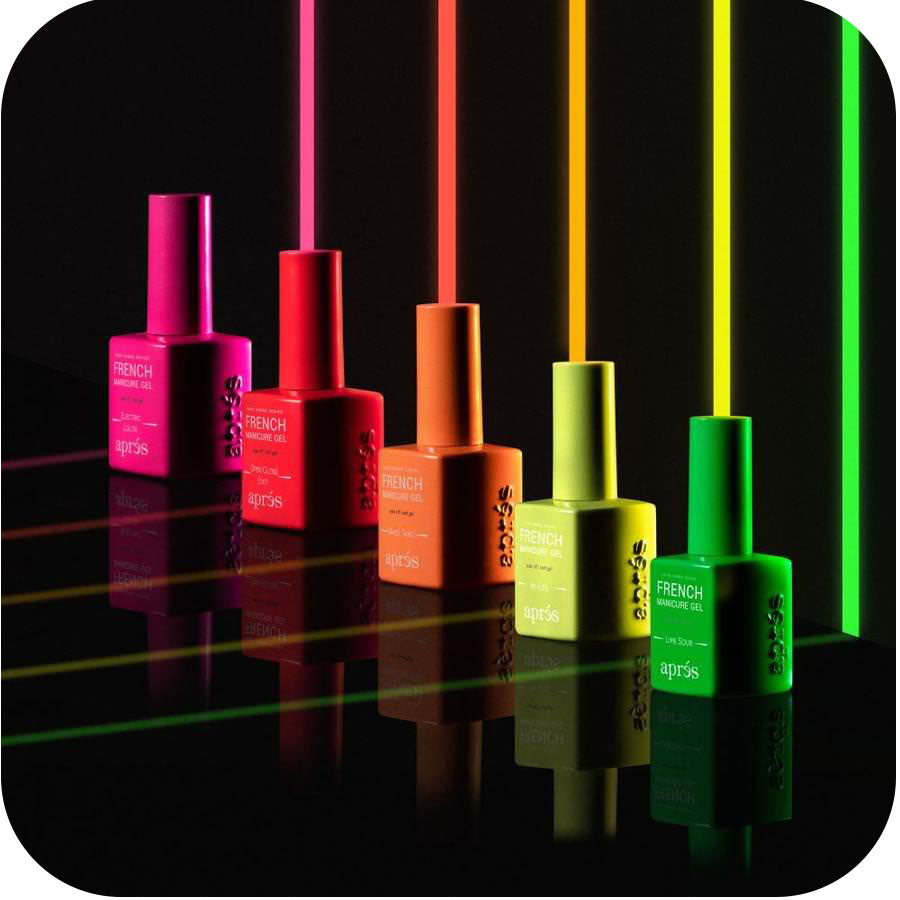 Apres French Manicure Gel Neon Ombre Set 5pcs (2)