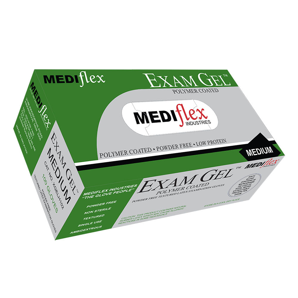 Exam Gel Mediflex Medium Gloves