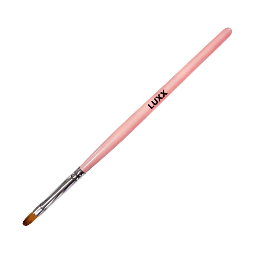 Pink Nylon Gel Brush #4 Medium Oval TA05